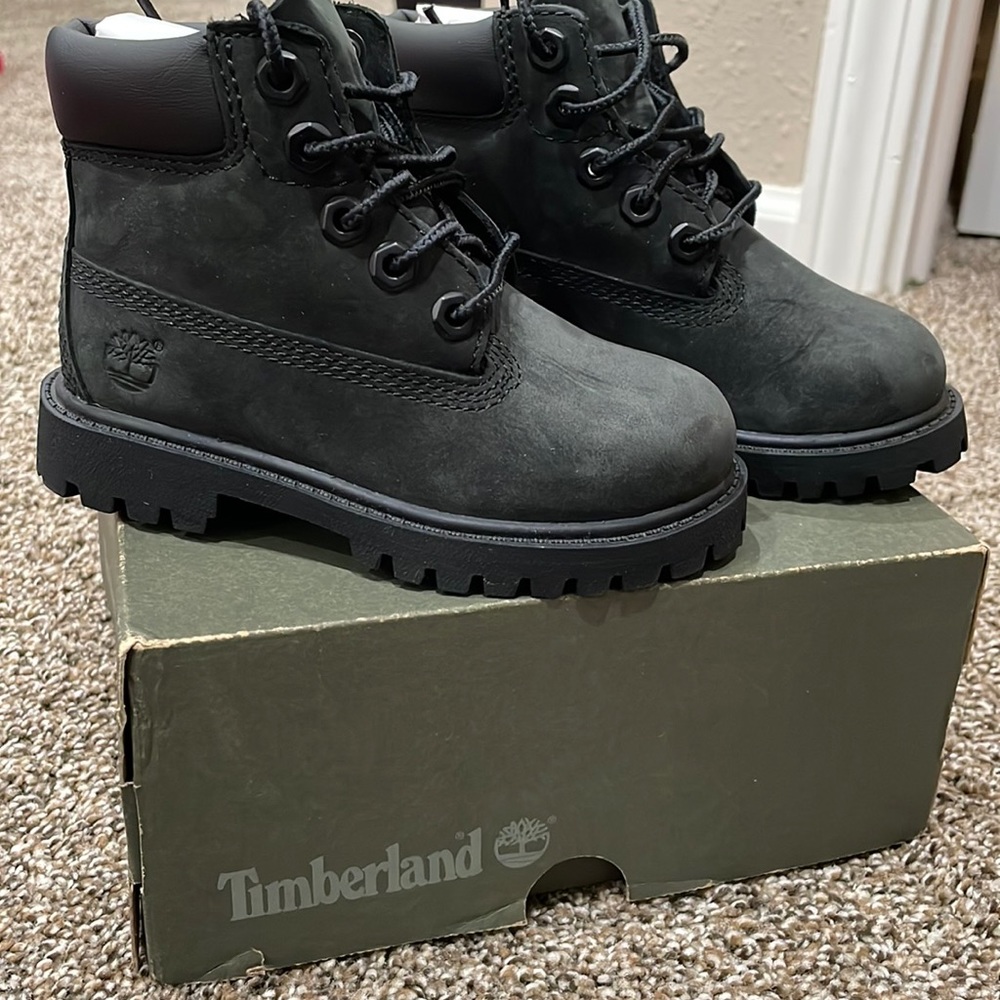 Toddler all black Timberland boots